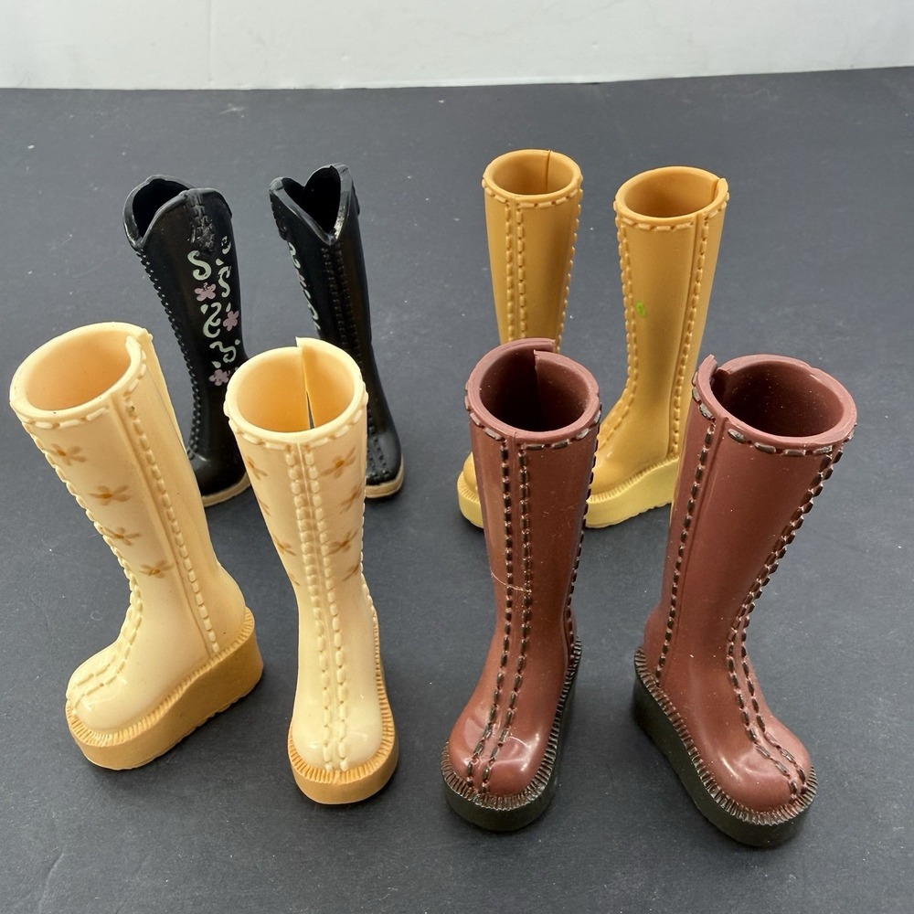 Barbie My Scene Style Doll Tall Boots Lot 5 Pairs Floral Platform Replacements
